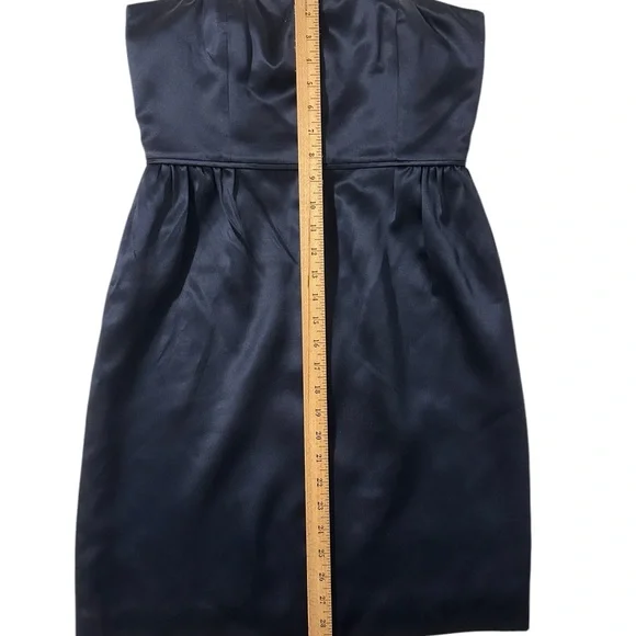 J. CREW 100% Silk Strapless Cocktail Sheath Mini Dress Blue. Size 6… - Picture 7 of 14